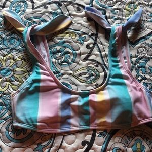 Adorable striped bikini top